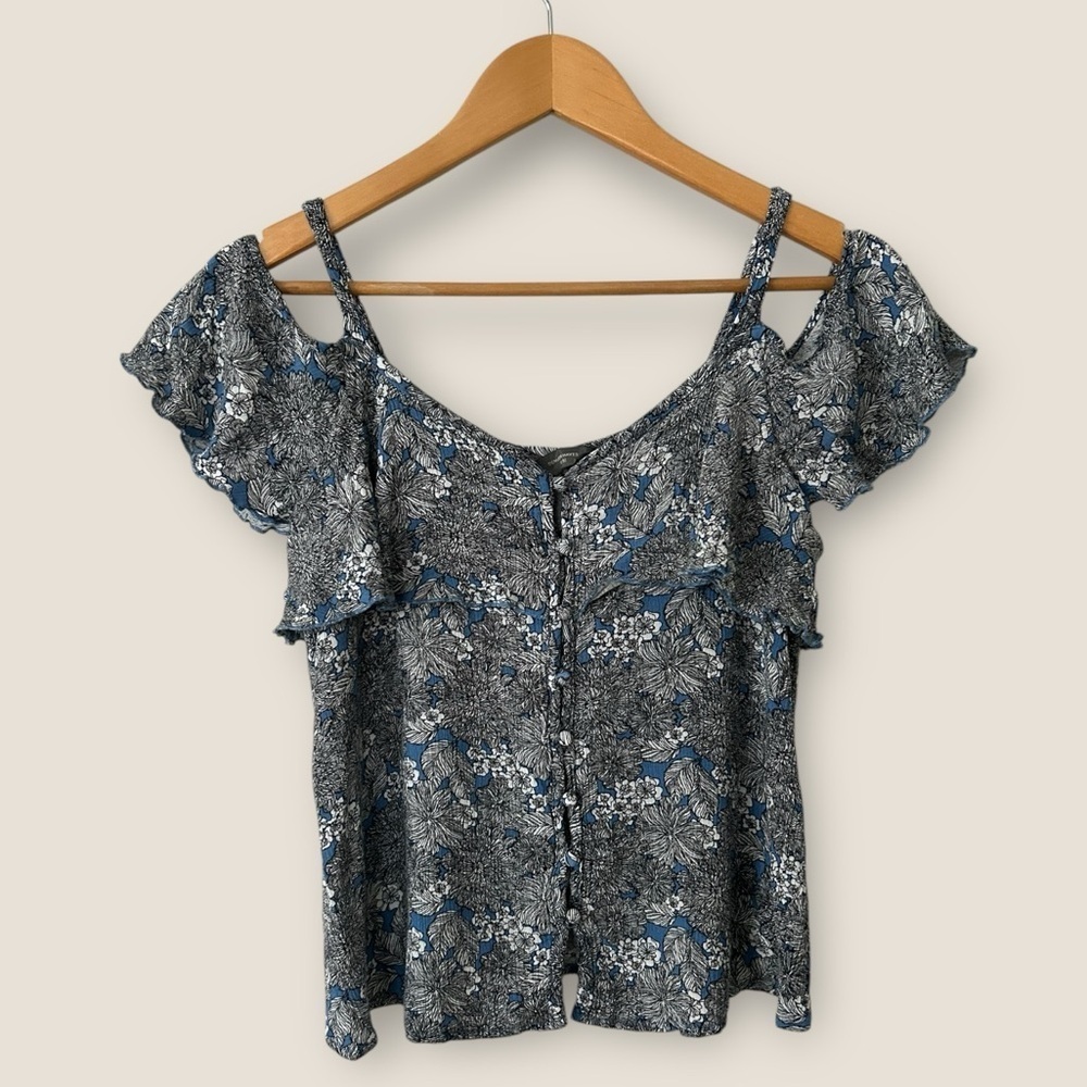 Denver Hayes Floral Cold Shoulder Top